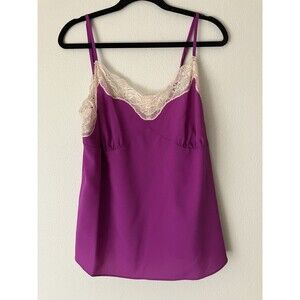 Rodarte for Target Y2K Babydoll Lace Trim Cami Purple Layer Grunge Coquette 1X